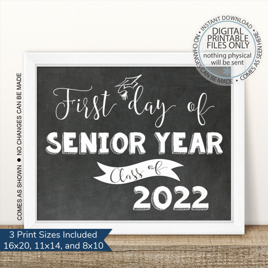 I m A Senior First Day Of Senior Year Sign Printable Etsy