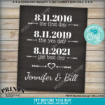 Important Dates First Best Yes Day Custom PRINTABLE 8x10 16x20