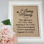 In Loving Memory Wedding Sign Wedding Remembrance Memory Etsy