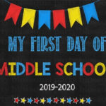 Instant Download First Day Of Middle School Chalkboard Sign Etsy