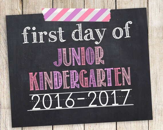 Items Similar To First Day Of Junior Kindergarten First Day Of 2016 