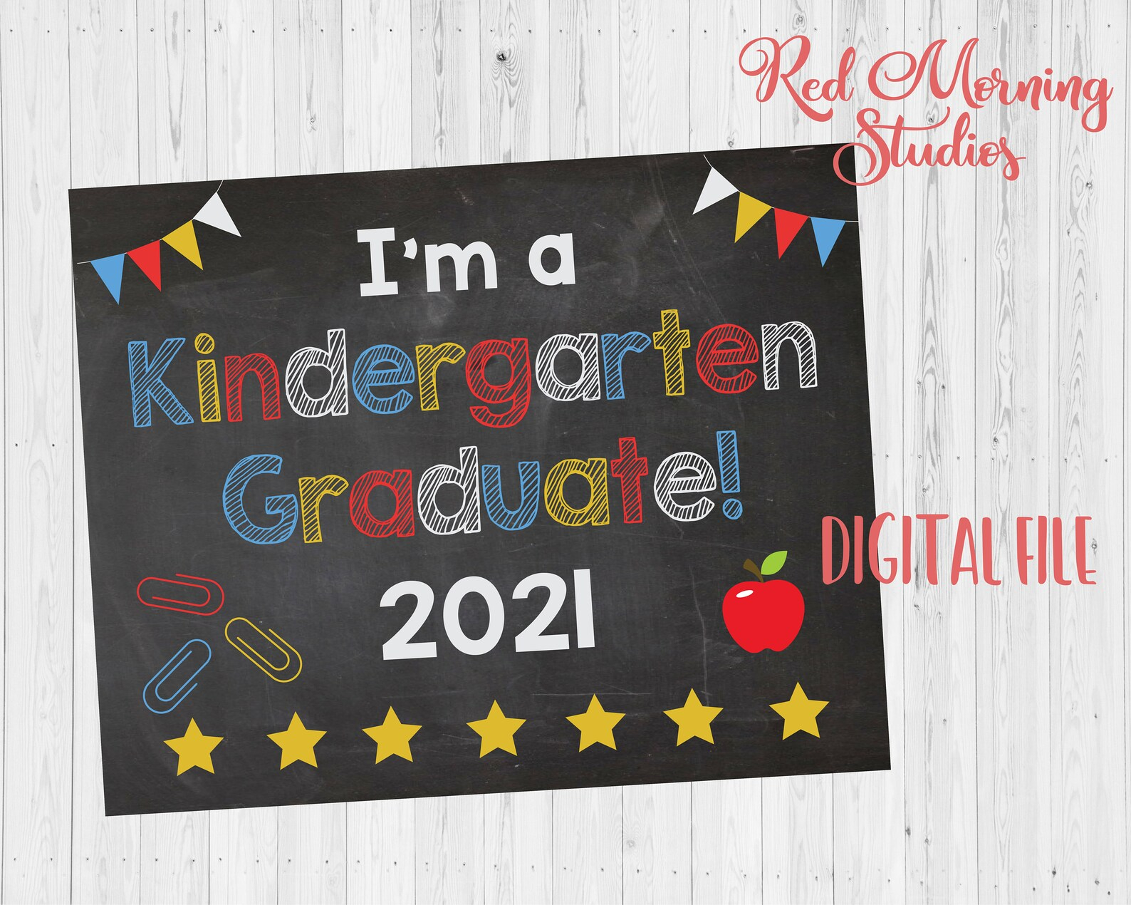 Kindergarten Graduate Sign 2021 PRINTABLE 2021 Last Day Of Etsy