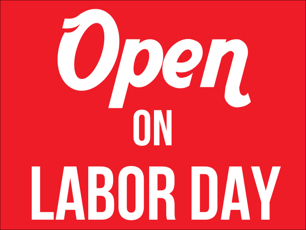 Labor Day Hours Sign Kono Trimo