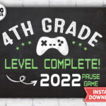 Last Day Of 4th Grade Sign 2022 Last Day Of School Sign Etsy