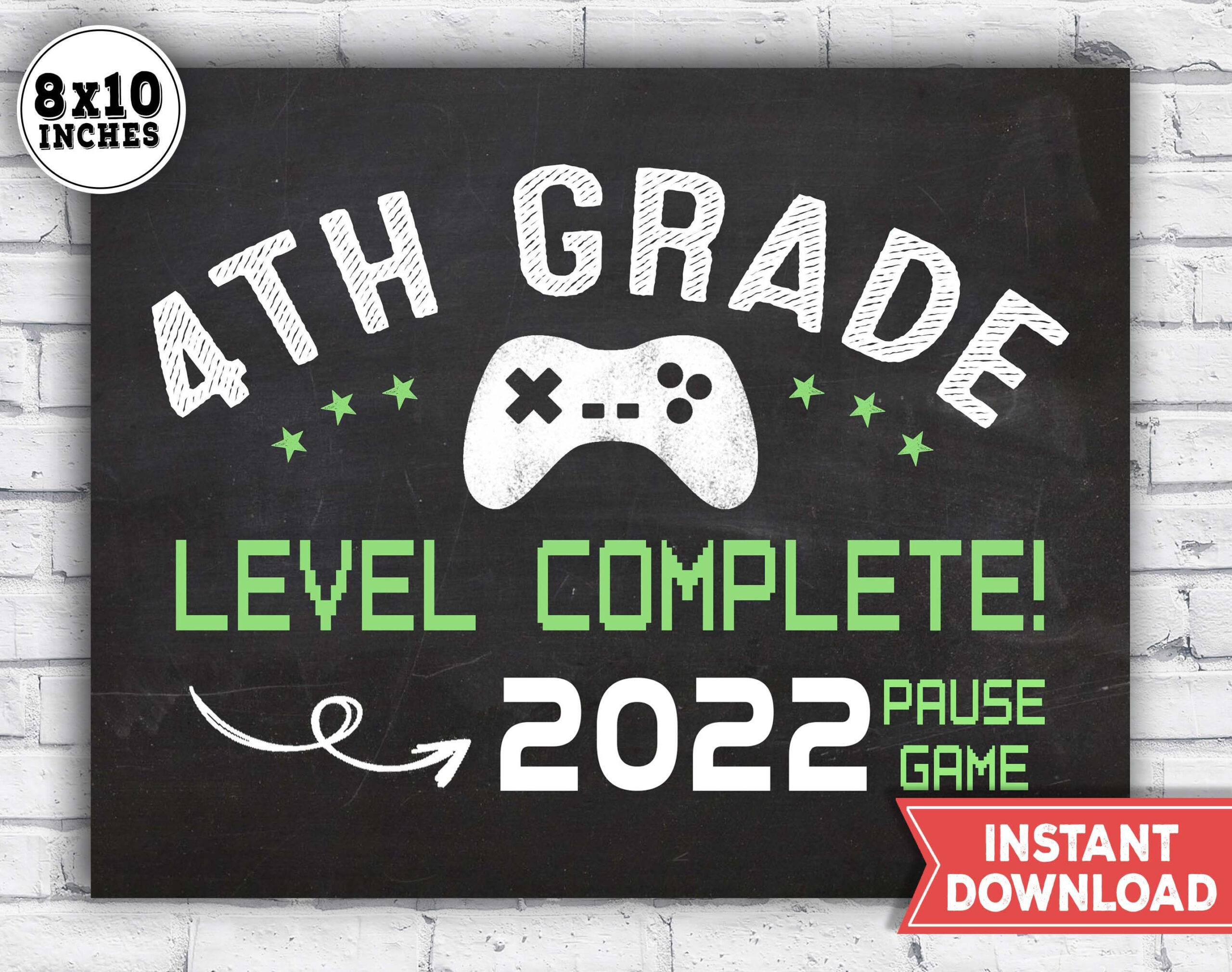 Last Day Of 4th Grade Sign 2022 Last Day Of School Sign Etsy