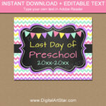 Last Day Of Preschool Sign 2022 Last Day Of Preschool Etsy