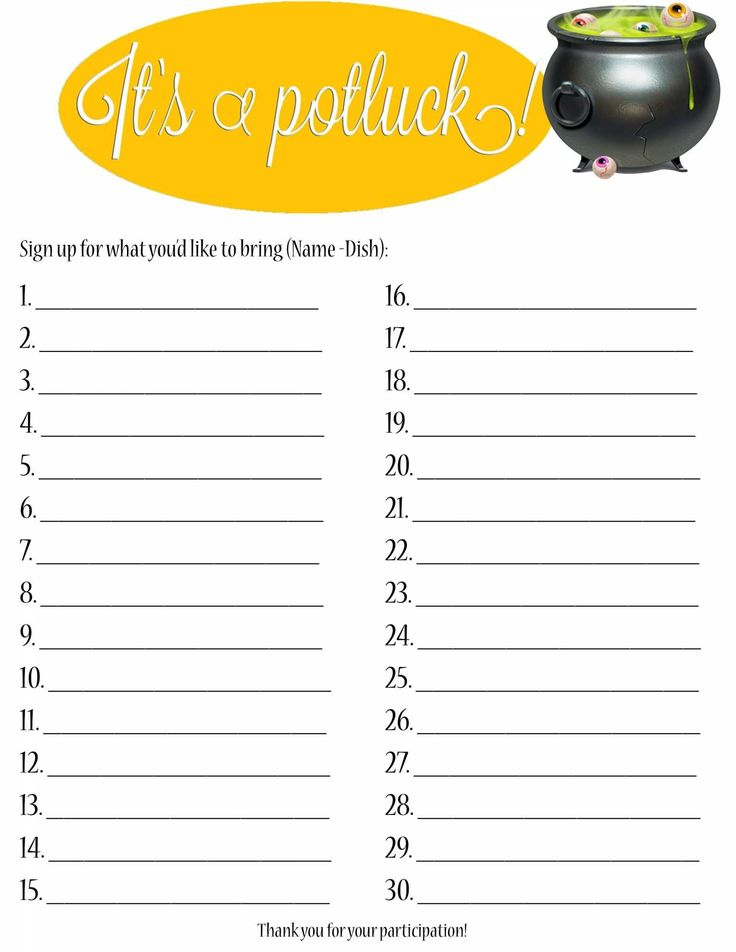 st patricks day sign up sheet