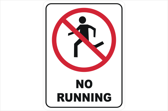 No Running P2220 National Safety Signs