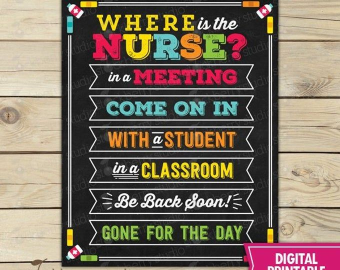 Personalized Printable School Health Office Poster Pediatric Etsy 