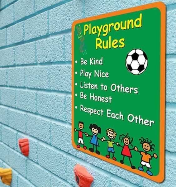 Playground Rules Sign Signs2Schools