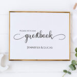 Please Sign Our Guestbook Printable Sign Editable Wedding Guestbook