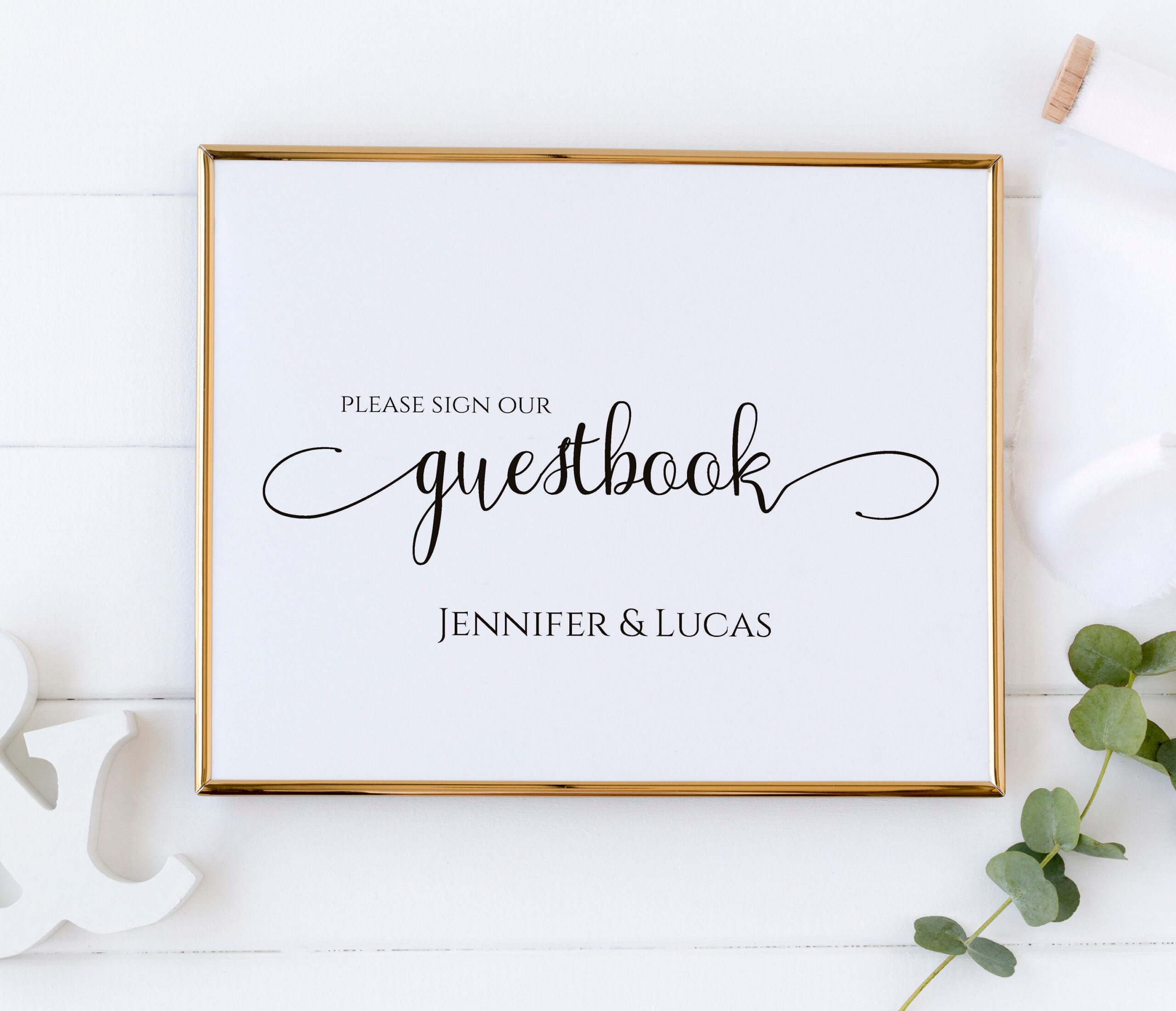 Please Sign Our Guestbook Printable Sign Editable Wedding Guestbook 