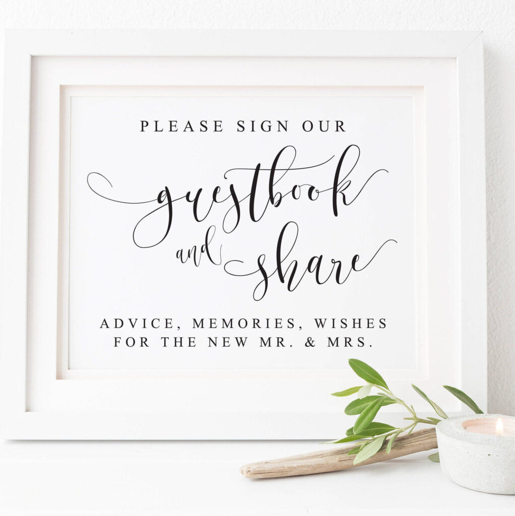 Please Sign Our GuestBook Wedding Guest Book Sign Wedding Etsy 