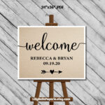 Printable Personalized Wedding Welcome Sign Wedding Welcome Sign