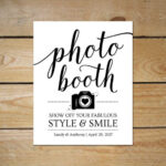 Printable Photo Booth Sign Wedding Photobooth Template Etsy Photo