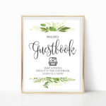 Printable Photo Guestbook Sign Alternative Wedding Guest Book Sign