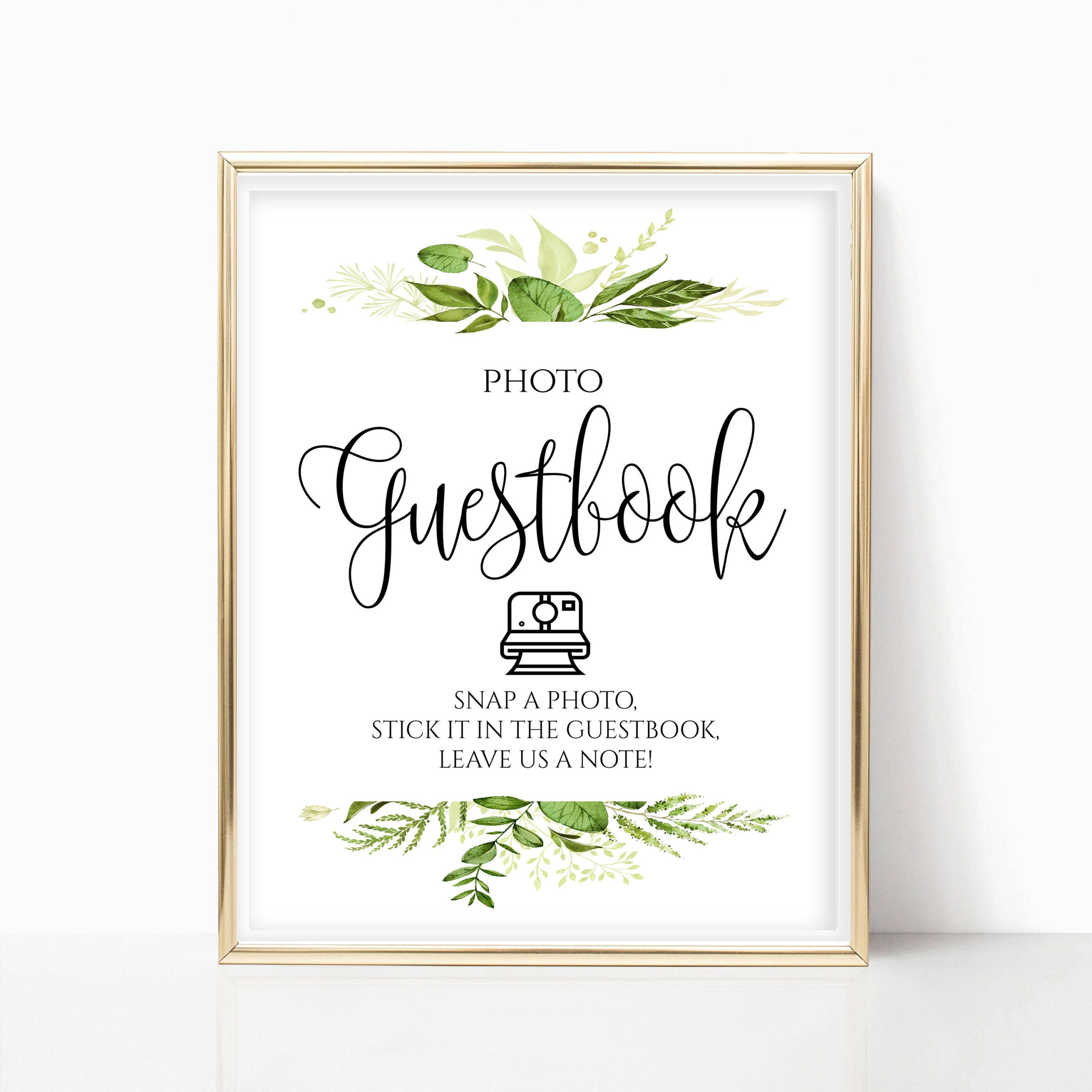 Printable Photo Guestbook Sign Alternative Wedding Guest Book Sign 