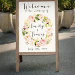 Printable Wedding Sign Welcome Wedding Sign Floral Wedding Etsy