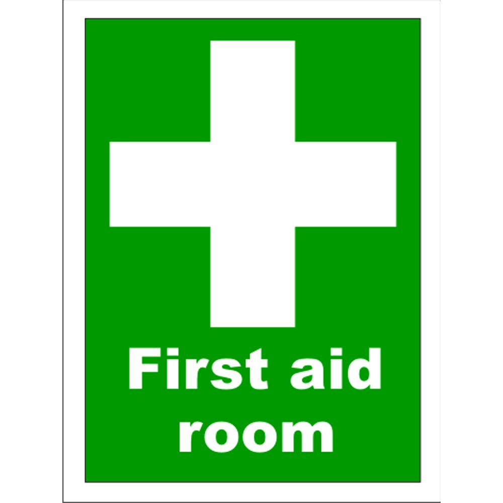 Reliance White Cross First Aid Room 400 X 300mm Vinyl Sign First 