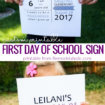 Remodelaholic NEW Printable First Day Of School Signs Updated For