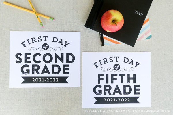 Remodelaholic Printable First Day Of School Signs Updated For 2021 2022 