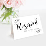 Rustic Reserved Sign Reserved Printable Reserved Wedding Sign Etsy