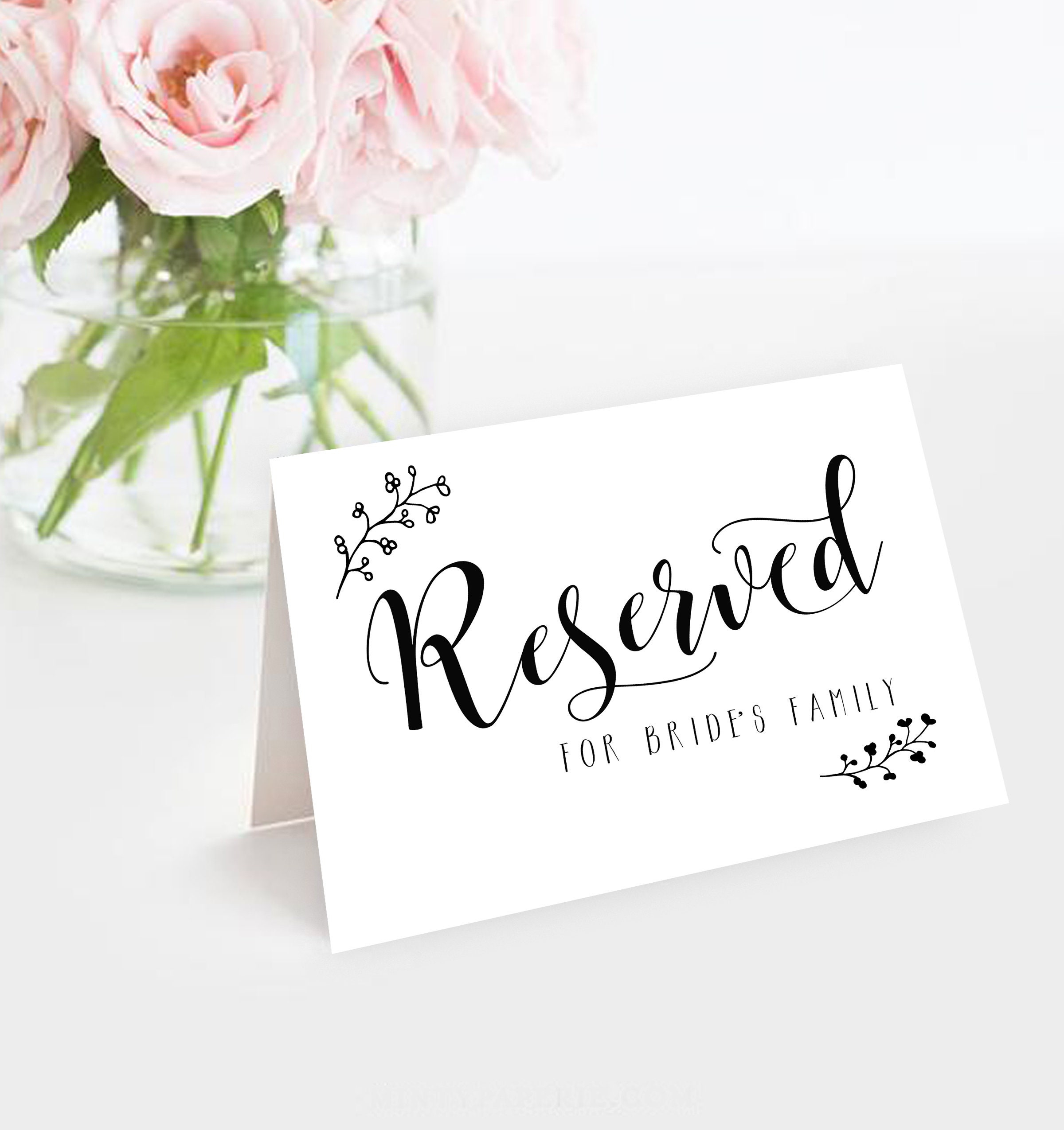 Rustic Reserved Sign Reserved Printable Reserved Wedding Sign Etsy