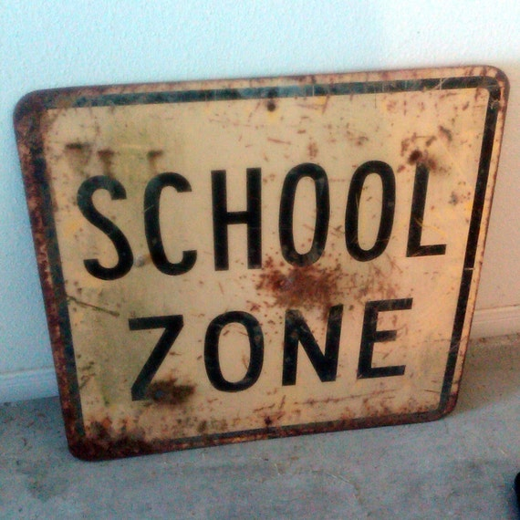 School Is In Session Two in One Antique School Zone Dip