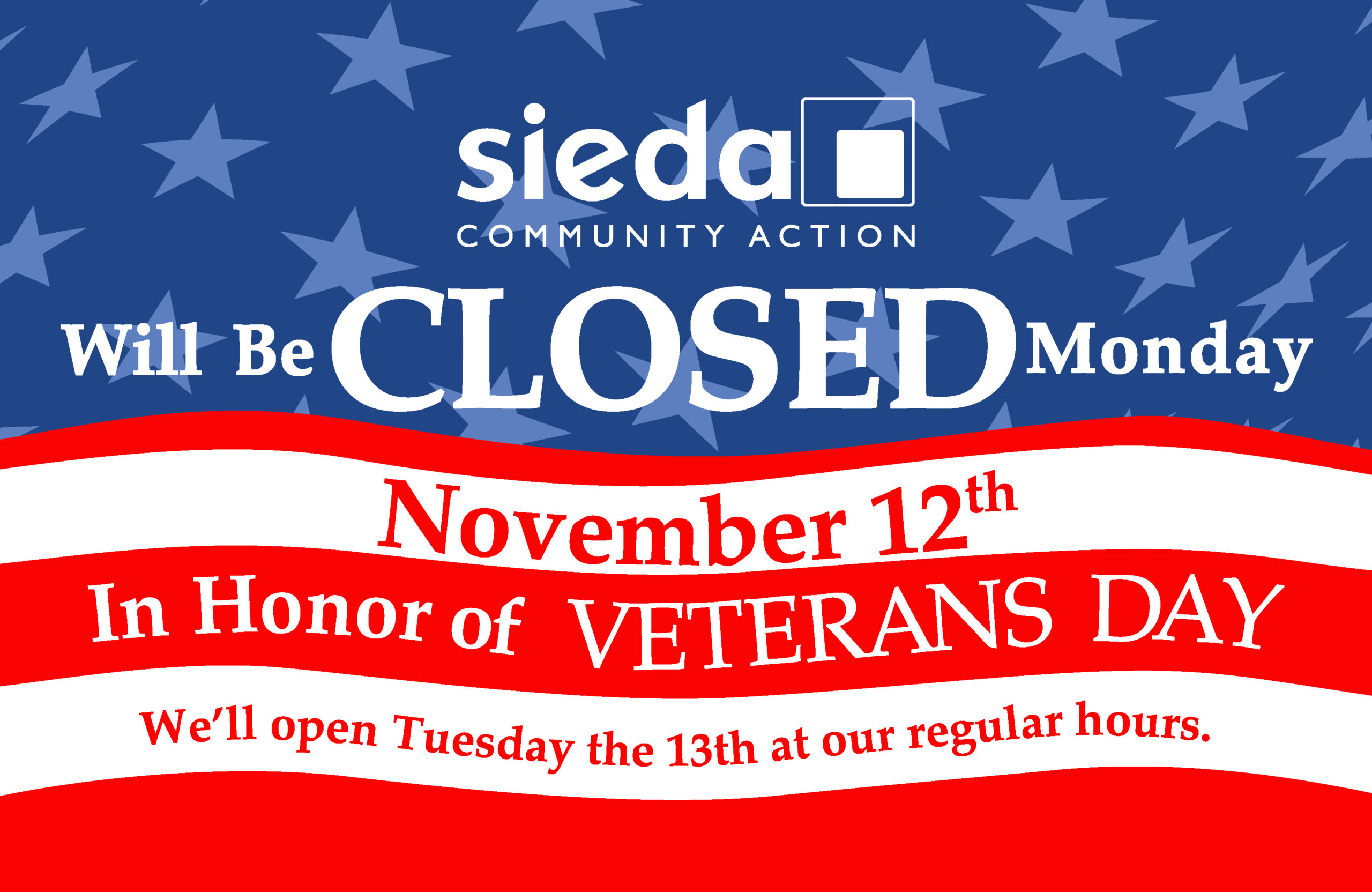 Veterans Day Closed Signs Printable 2022