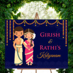 South Indian Wedding Welcome Sign Tamil Wedding Cute Couple Etsy