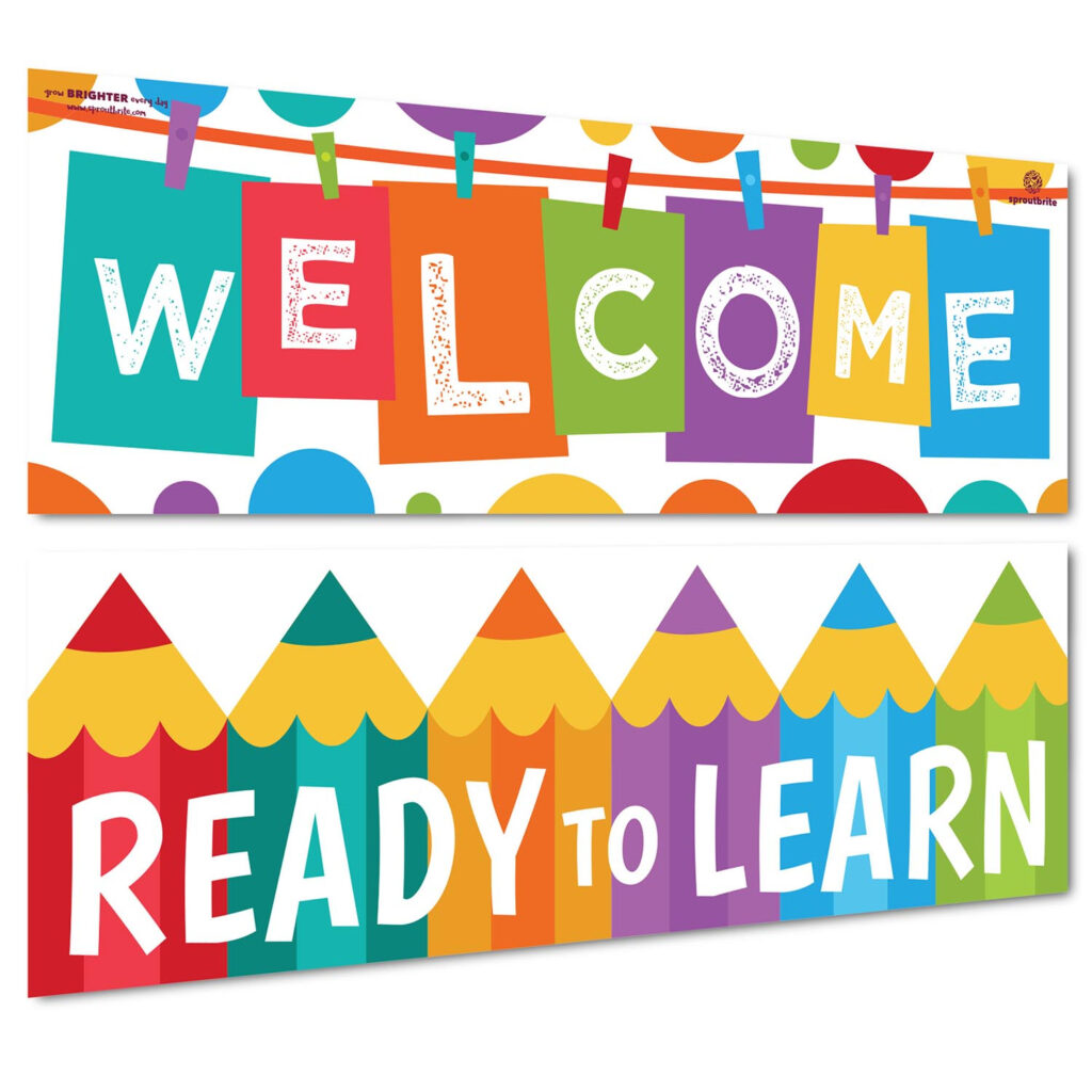 Sproutbrite Welcome Classroom Decorations Banner Posters For Teachers 