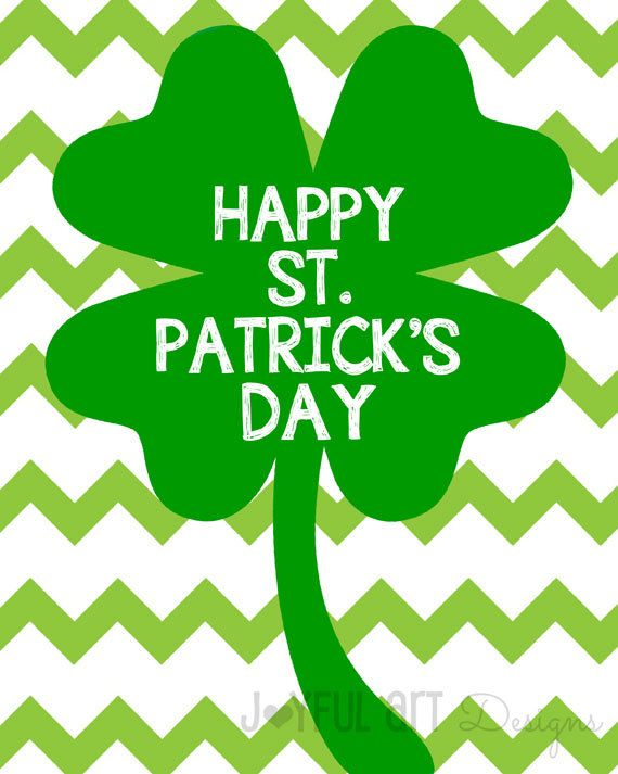 St Patrick s Day Decor PRINTABLE Happy St Patrick s Day Shamrock 