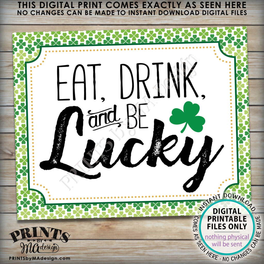 St Patrick s Day Party Eat Drink And Be Lucky St Paddy s Day Party 