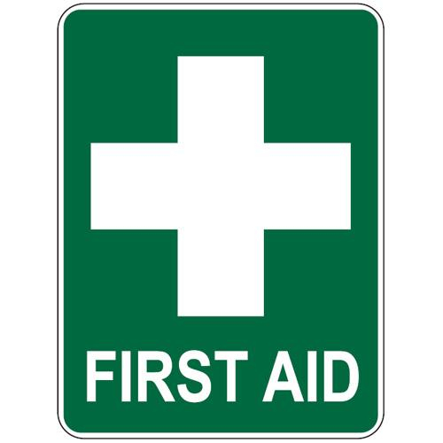 STICKER FIRST AID WHITE CROSS ON GREEN 80X80MM 27 Autoclave Products 
