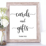 Wedding Cards And Gifts Sign Printable Modern Gift Table Sign