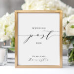 Wedding Post Box Sign Wedding PostBox Sign Printable Template 8x10