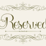 Wedding Seating RESERVED Sign 5 X 7