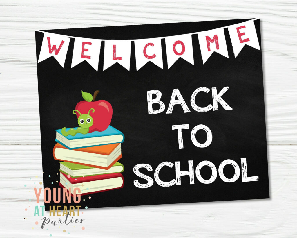 Welcome Back To School Sign School Poster Classroom Decor Chalkboard 