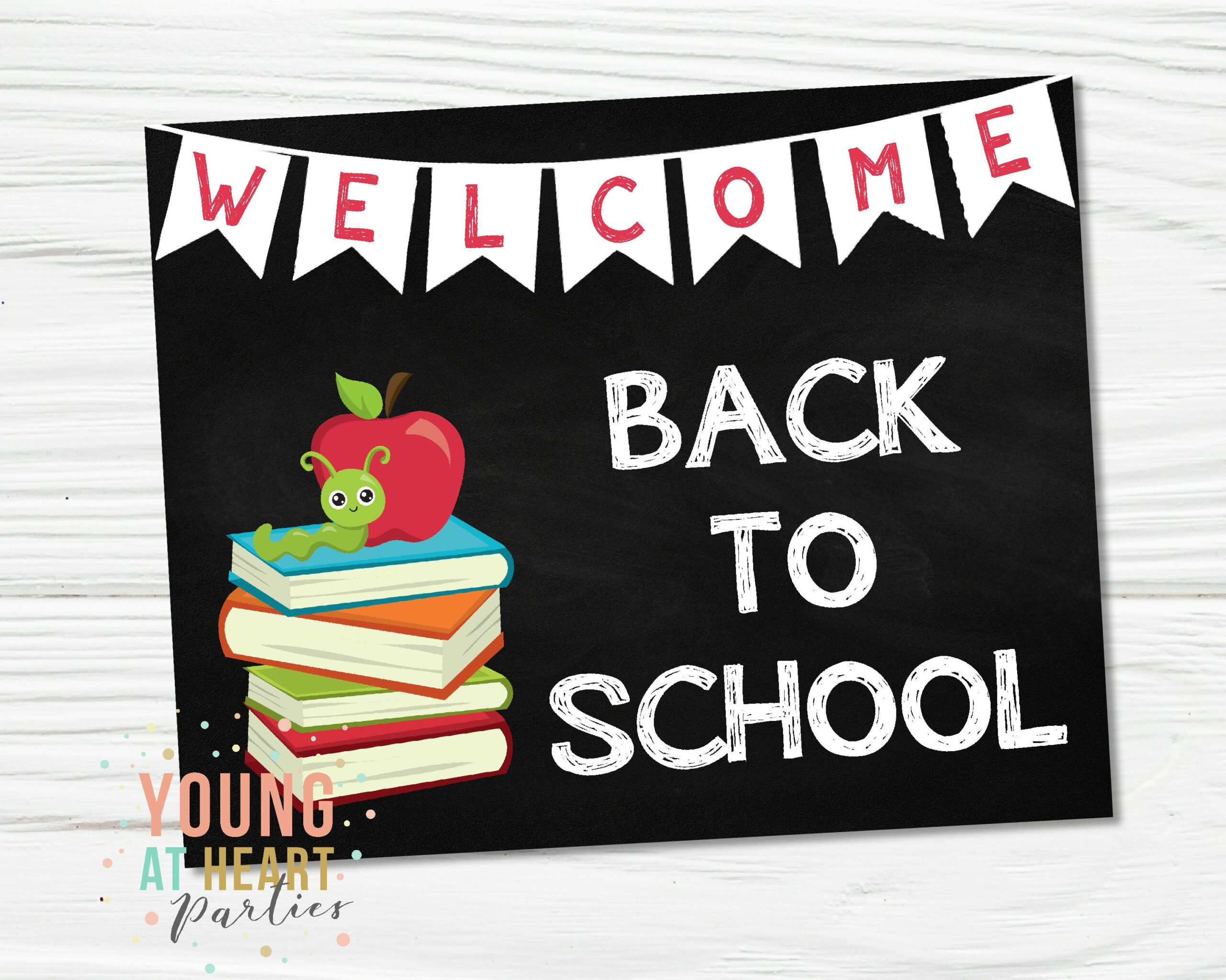 Welcome Back To School Sign School Poster Classroom Decor Chalkboard 