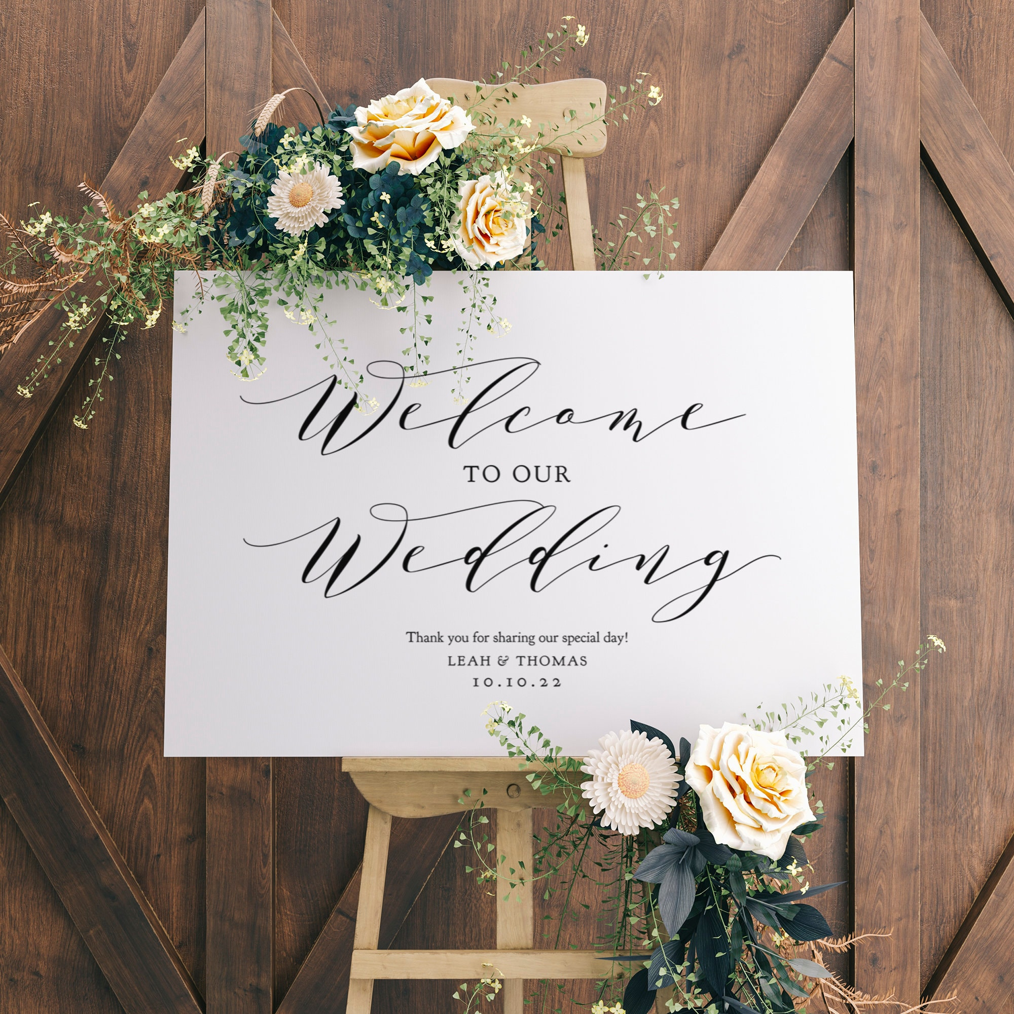 Welcome Sign Welcome To Our Wedding Sign Printable 6 Sizes 16x20