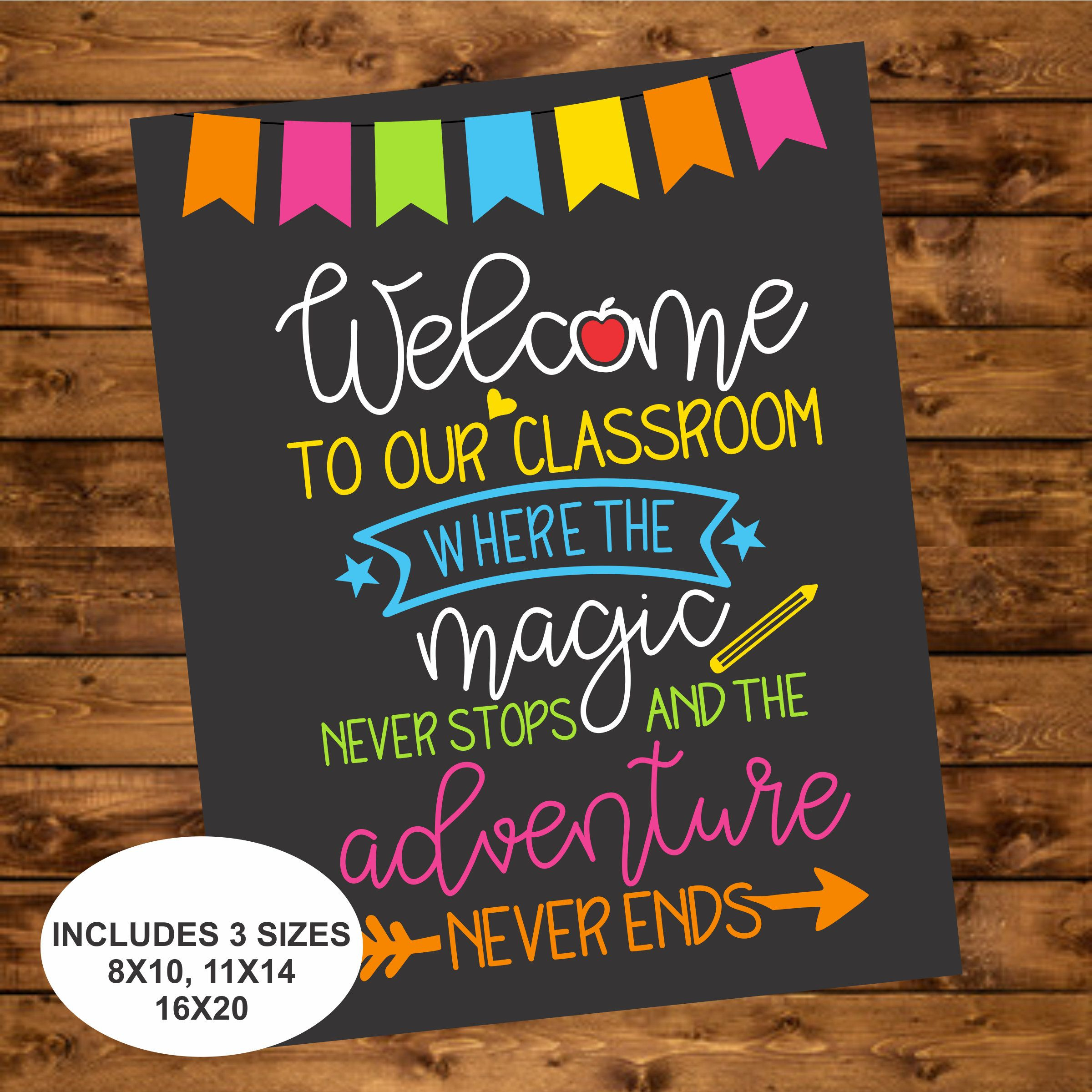 Welcome To Our Classroom Sign Instant Download Back To Etsy In 2021