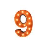 12 Number 9 Nine Sign Vintage Marquee Lights Vintage Marquee