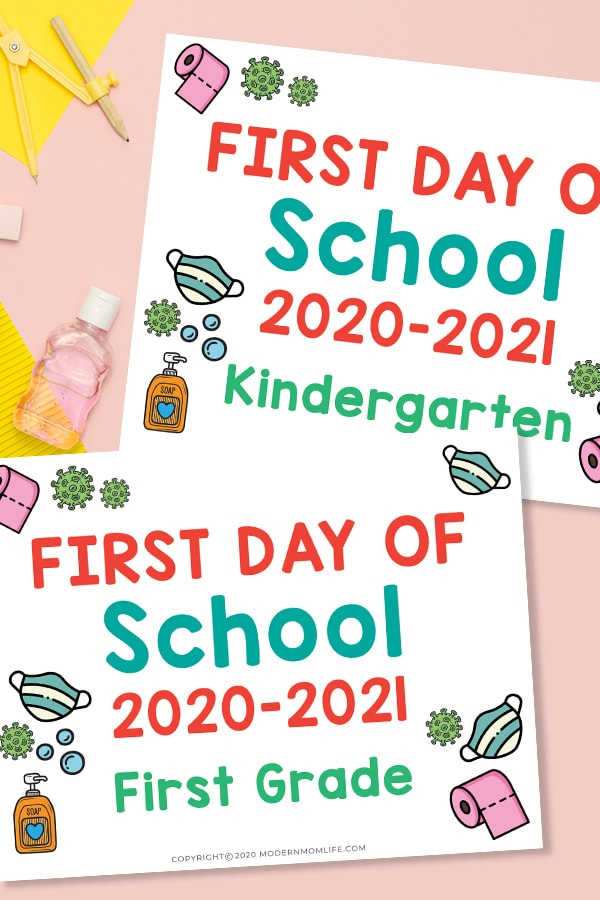 2020 2021 First Day Of School Signs Modern Mom Life