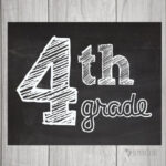 4TH GRADE Chalkboard Sign