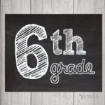 6TH GRADE Chalkboard Sign