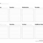 7 Day Class Schedule Template Cards Design Templates