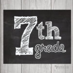 7TH GRADE Chalkboard Sign