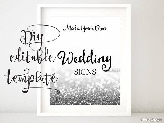 8x10 DIY Printable Sign TEMPLATE For Word Make Your