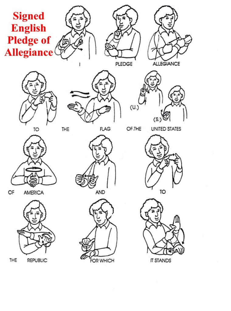 ASL Pledge Of Allegiance Asl Sign Language Sign Language Sign 