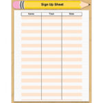 Back to School Sign Up Sheet Sign Up Sheets School Signs Sign In
